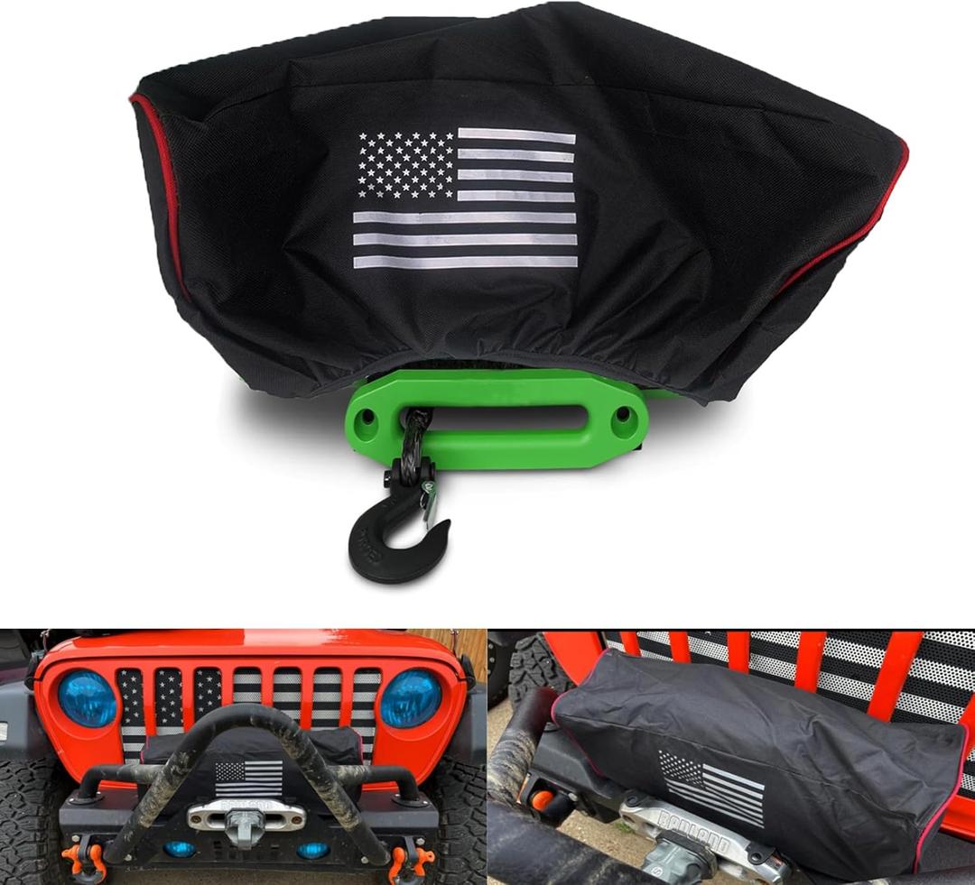 Winch Cover, Heavy Duty Waterproof Dust-Proof Winch Protection Cover, Ideal for Electric Winches 8500-17500 lbs for Jeep, ATV, Boat,Trailer,Sailboat etc,Indoor/Outdoor electric Winch Accessories.