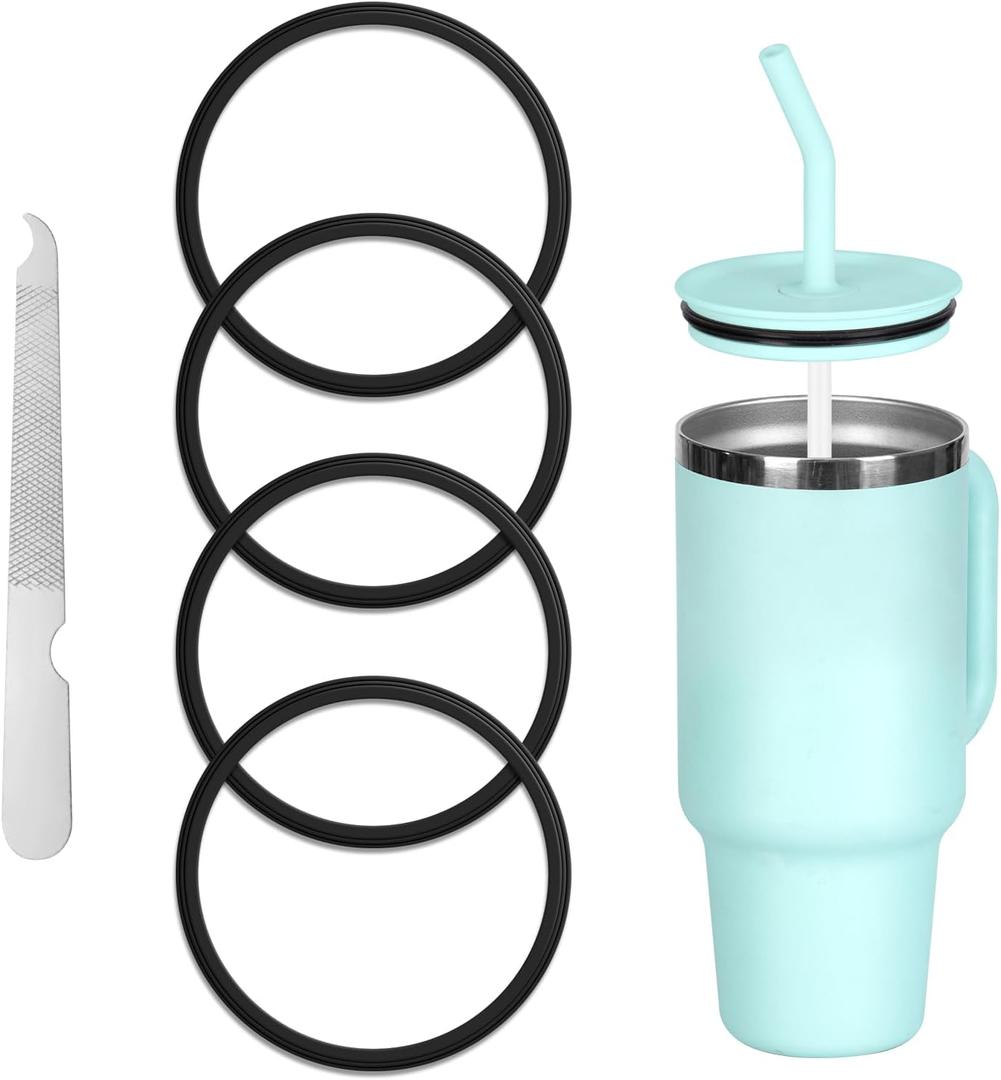 4 PCS Gasket Replacement for Hydro Flask Tumbler 40oz & 32oz, Gasket for Hydro Flask Lid 40 oz Tumblers, Tumbler Accessories for Hydroflask Seal Ring Replacement3.43''