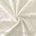Siiluminisoy Extra Long Cream Boho Shower Curtain, 72 x 78 Tufted Chevron Textured Striped Modern Farmhouse Minimalist Woven Fabric for Bathroom