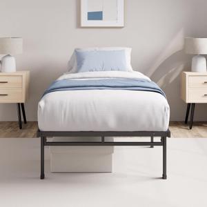 ZINUS Justin 14 Inch Easy to Assemble Mattress Foundation, Steel Support, No Box Spring Needed, Twin (Black)