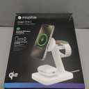 Mophie Snap+ 3-in-1 Wireless Charging Stand - MagSafe & Qi2 Certified, Compatible w/iPhone 17/16/15/14/13/12, Apple Watch, AirPods - Multi-Device Magnetic Charging Station, Eco-Friendly Design, White