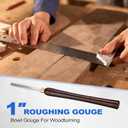 1-inch HSS Spindle Roughing Gouge Lathe Chisel for Rough Turning & Shaping