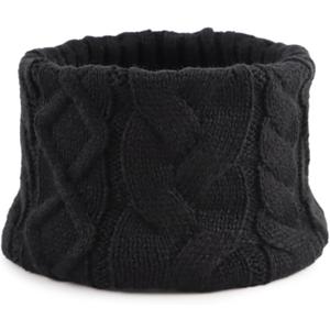 JANGANNSA Winter Kids Scarf Warm Children Neck Warmer Reversible Boys Girls Knitted Scarves (Black)