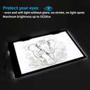 YINGWOND Rechargeable A2 Light Pad, Wireless Battery Powered Artist Tracing Light Box, 3 Colors/6-Level/Stepless Adjusted Brightness Large Light Board for Diamond Painting, Cricut Weeding Vinyl, Art