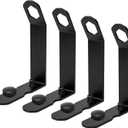 Load Stops for T-Slot Cross Bars 4-Pack, Stainless Steel Replacement with Secure Locking Clamps - Compatible with Roof Racks for Kayak, Canoe, Ladder, Ski, Surfboard, Paddleboard, Snowboard, Black