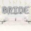 HOUSE OF PARTY Silver Bride Balloon - 40'' Foil Balloons for Wedding Bridal Shower Engagement Party Decor - Bachelorette Party Supplies for Bride-to-Be!