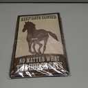 2 x LANOLU Vintage Tin Sign - Horse Barn Decor, Outdoor Horse Decor, 12x8"