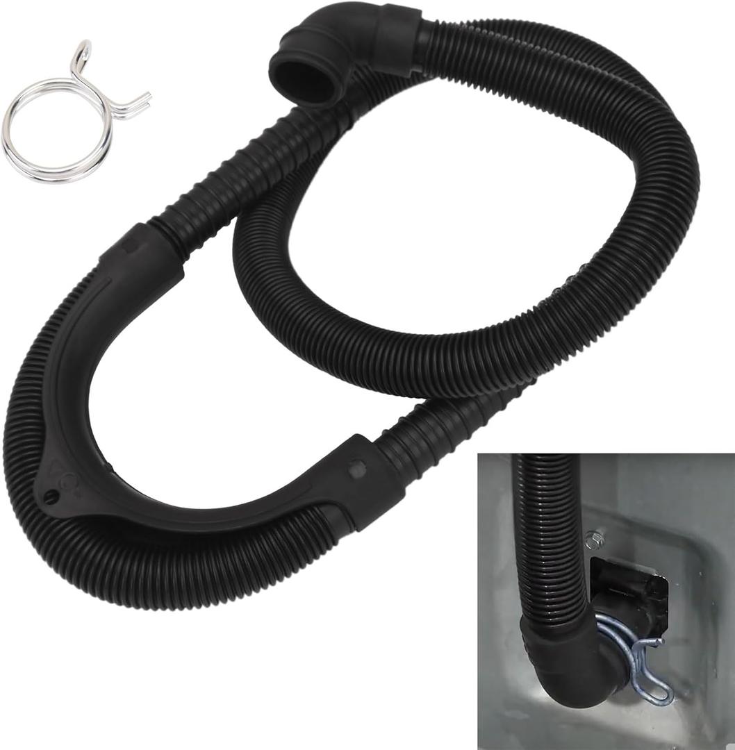 W11244231 Washer Drain Hose Part 4 Feet Long, Compatible With Whirlpool Washer WTW5000DW2 WTW5000DW3 Replaces W10221546 AP6339776 W10769870 W10821090 PS12578897 W10826733 W11203364 W11249137