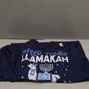 Feed Your Llamakah It's Time For Hanukkah Llama Chanukah T-Shirt(2XL, Navy Blue)