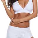 Women's Sporty Two Piece Swimsuits Halter Push Up Bathing Suits Athletic Swimwear for Women (2-4, 03 White)