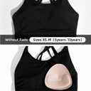 IFNOW Girls Sports Bra Kids Strappy Scoop Neck Bra Crop Top Training Bra for Dance Yoga 5-14 Years