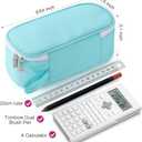 Jcocylse Large Capacity Pencil Case Portable Pencil Pouch Bag School Supplies for College Students Girls Boys Adults (Green)