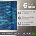 Gaiam Yoga Mat - Premium Print Reversible Extra Thick Non Slip Exercise & Fitness Mat for All Types of Yoga, Pilates & Floor Workouts