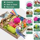 Natural Bird Toy Foraging Parrot Shredding Toys Box Conure Chewing Toys for Cockatiel Lovebird Parakeet Budgie Small-Medium Birds (Colorful)