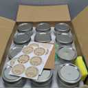 BIGIVACA 16 oz Wide Mouth Mason Jars, 12 Pack Canning Jars with Embossed Fruit Pattern, Glass Jars for Food Storage, Preserving, Pickling, Meal Prep, DIY Crafts and Home Decor