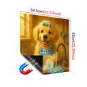 HOMETITUTE Dishwasher Magnet Cover 23x26 Inch Golden Retriever Pattern