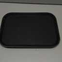 New Star Foodservice 24852 Restaurant Grade Non-Slip Tray, Plastic, Rubber Lined, Rectangular, 10-Inch x 14-Inch, Black