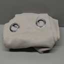 NICETOWN Natural 100% Blackout Lined Curtains, 1 Pair, 37" Width x 60" Length Each Panel, 2 Thick Layers Narrow Wide Window Treatment Panels Thermal Insulated Drapes for Kitchen Small Window