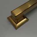 Joyrain Stainless Steel Square Grab Bar - ADA Compliant 500lb Weight Limit, 16/24/32 Inch Bathroom Safety Rail for Seniors & Disabled (Matte Gold, 24 inch)