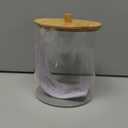 TIPGO Glass Jars for Laundry Room Organization, Laundry Pods Container with 27 Labels, Detergent Holder with Bamboo Lid, Cute Storage Jars (Set of 1)