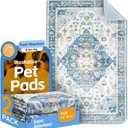 Washable Pee Pads for Dogs 2 Pack Reusable Puppy Training Pads 72"x72" Super Absorbent Waterproof Dog Training Pads, Non-Slip Potty Pads Whelping Pads Litter Mat Pet Supplies - Orange/Mix