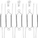 uxcell 5pcs Plate Hanger, 10 Inch Stainless Steel Invisible Wall Plate Hangers with Wall Decorative Hooks and Tip Protectors for Decorative Plates and Art