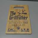 Dad Gifts from Daughter Fathers Day, Best Dad Birthday Gifts from Daughter Son, Unique Cutting Board Gift for Dad, Cool Birthday Gift for Dad, The Grillfather Cutting Board for Daddy Stepdad New Dad