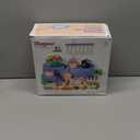 130Pcs Kitchen Playset, Toddler Pretend Cooking Play Pots, Pans, Utensils Cookware, Daily Food Fruit Veges, Shopping Storage Basket, Dessert, Prop Money, Learning Gift for Child (Blue)