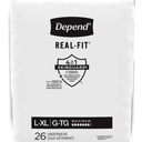Depend Fresh Protection Adult Diapers, Incontinence Underwear for Men, Disposable, Maximum, Large- XL Grey, 26 Count