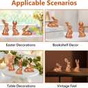 Easter Bunny Decorations,Vintage Gold Rabbit Figurine, Small Resin Bunnies for Home Spring Farmhouse Decor (Gold Hairy sense-3PCS)