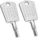 2 x WR01X28053 Freezer Door Key Replacement Haier Refrigerator Door Key Compatible GE Sears Kenmore Generic Fridge Door Freezer Key -2 Pack, silvery