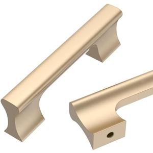 Asidrama 10 Pack 3 Inch(76mm) Champagne Copper Kitchen Cabinet Handles, Cabinet Pulls Kitchen Cabinet Hardware for Cupboard Drawer Pulls