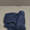 MIULEE Blue Corduroy Pillow Covers 16x16 Inch with Splicing Set of 2 Soft Boho Striped Pillow Covers Broadside Decorative Textured Summer Coastal Pillowcases for Couch Cushion Bed Livingroom