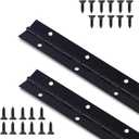 2PCS Heavy Duty Piano Hinge 30 Inch x 1.2 Inch Stainless Steel Black Continuous Hinge for Cabinet, Door, DIY Wood Boxes, 0.047" Leaf Thickness, 1.2" Open Width