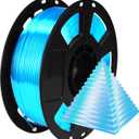 BBLIFE Silk Acid Blue PLA Peacock Blue Pearlescent Shining 3D Printing Material, 1kg 2.2lbs 1.75mm 3D Plastic Material, Widely Support for FDM 3D Printer, Easy to Print