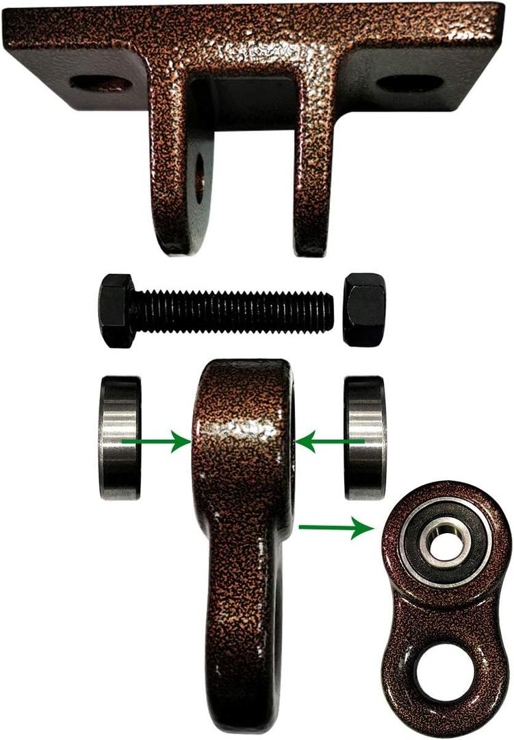 Heavy Duty Bronze Swing Hangers Screws Bolts Included Over 5000 lb Capacity Playground Porch Yoga Seat Trapeze Wooden Sets Indoor Outdoor (2 Pack)