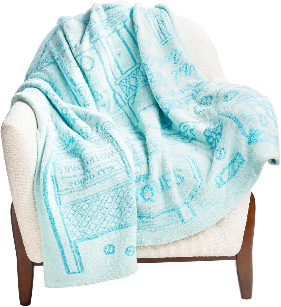 Jay Franco Gilmore Girls Feather Knit Fluffy Throw Blanket - Stars Hallow Fuzzy Blanket Measures 50 x 60 inch - Super Soft Lightweight Bedding