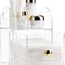 Clear Acrylic Disposable Face Towel HolderCompatible with Clean Skin Club Facial Towel XL, Acrylic Face Towelette Storage Box Container, Cosmetic Organizer for Bathroom Countertop Storage