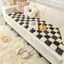 Awjcsv Couch Cover for Dogs Washable, Sofa Cover Protector, Couch Covers for 3 Cushion Couch Sofa Pet Friendly, Soft, Non Slip (27.6 x 70.9 Inch, Black)