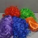 PLULON Colorful Wigs for Women, 8 Pieces Colorful Long Curly Wigs Neon Party Wigs Hair Wig Wavy Hair Wigs for Neon Bachelorette Party Accessories Halloween Costumes