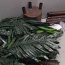 Nafresh 8ft Tall UV Resistant Faux Palm Tree, 96in Artificial Palm Tree Indoor Outdoor, Fake Tree with Real Bark and Realistic Leaves and for Home House Office Living Room Yard Patio.