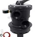 TIROAR SP0714T Top-Mount Multi Port Valve Compatible with Hayward VariFlo,Replacement for Hayward Above-Ground Pro or VL 210 Series Sand Filter1-1/2 Seven Position Control ValveBlack