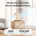 CIBAIL USB Desk Fan with Timer - 8 Inch Small Portable Table Desktop Fans with Strong Wind Ultra Quiet 3 Speeds and 180Tilt Folding,Mini Personal Cooling Essentials (Z6 Battery Power, White)