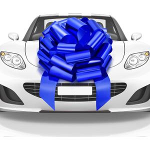 Mata1 Big Car Bow (Blue, 23 inch) Giant Gift Bows, Big Bow for Car, Gift Bow, Big Blue Bow, Large Car Bow, Big Gift Bow, Car Pull Bow, New Car Bow, Huge Car Bows, Car Ribbon Bows