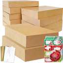 12 Kraft Extra Large Gift Wrap Boxes Bulk with Lids, 12 Tissue paper and 80 Count Foil Christmas Tag Stickers for Wrapping Oversized Clothes (Robes, Sweater, Coat, Shirts) and Xmas Holiday Present