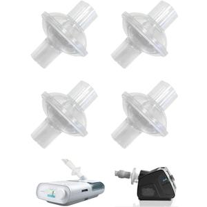 Universal CPAP Inline Filter, CPAP Air Filter for ResMed AirSense 11/AirSense 10/Philips Respironics DreamStation 2, Hose Filter for CPAP Supplies, BIPAP Supplies (4)