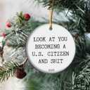Becoming a Us Citizen Gift, Proud US Citizen Christmas Ornaments, First Year As US Citizen Gift, Celebrate Citizenship 2025 Present