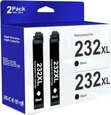 232XL T232 Ink Cartridges 2 Black Remanufactured for Epson 232XL Ink Cartridges Combo Pack for Expression Home XP4200 XP4205 Workforce WF2930 WF2950 XP4200 WF2950 (2 Black)