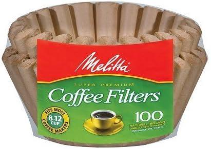Melitta Basket Coffee Filters Natural Brown Unbleached 100 Count