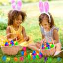 18 Pack Easter Eggs Fillers LED Chick Puffer Balls, Easter Basket Stuffers with Light Up Stress Relief Fidget Toys Squeeze Ball, Easter Egg Hunt Party Favor for Kids Boys Girls Toddler Teens